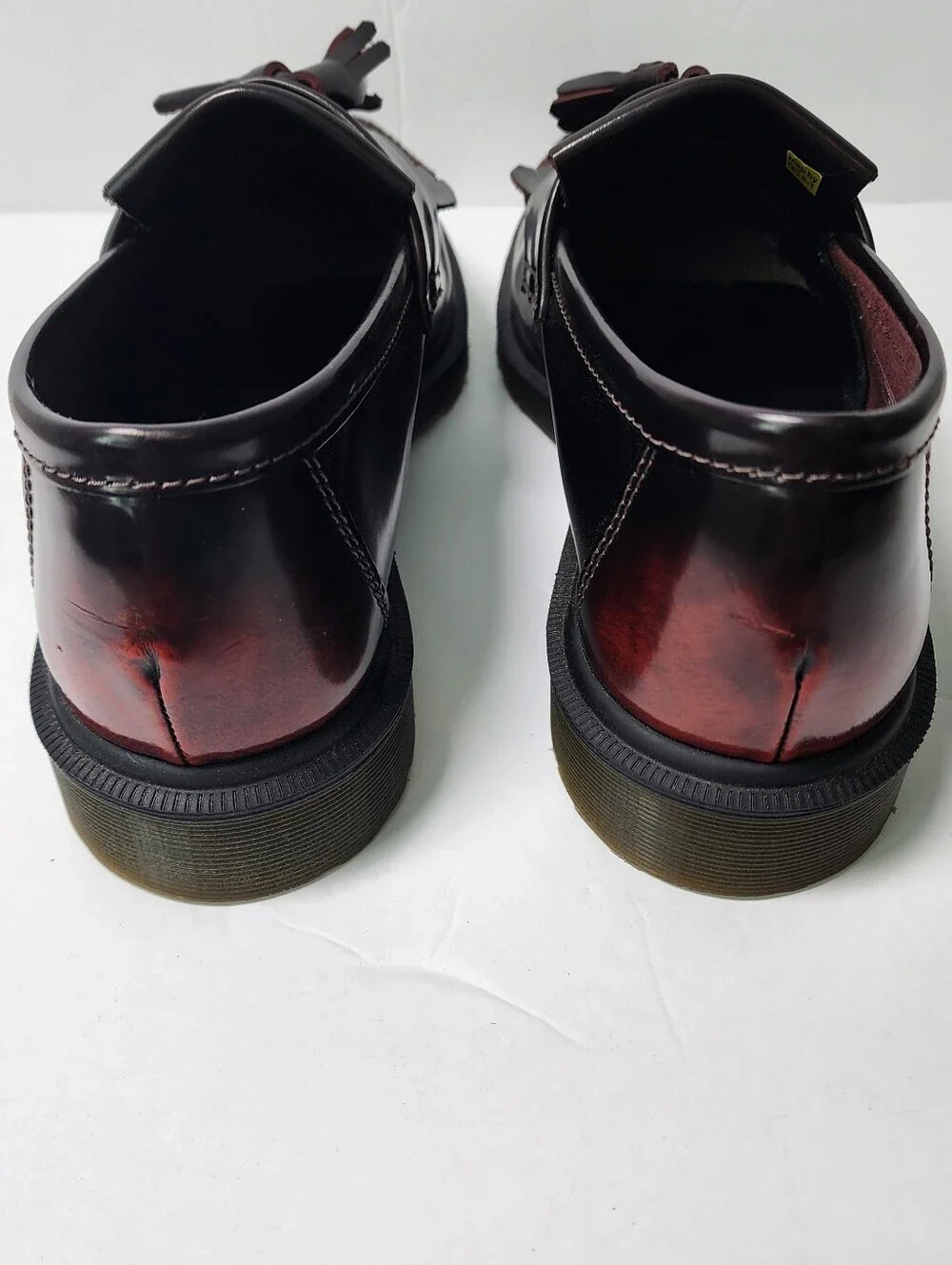 Dr Martens Adrian Arcadia Leather Tassel Loafer Cherry Red Burgandy Size 9